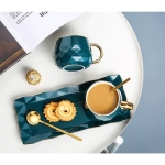 Juego Taza Y Bandeja Con Cuchara Para Té O Café Fino Calidad - Imagen 4