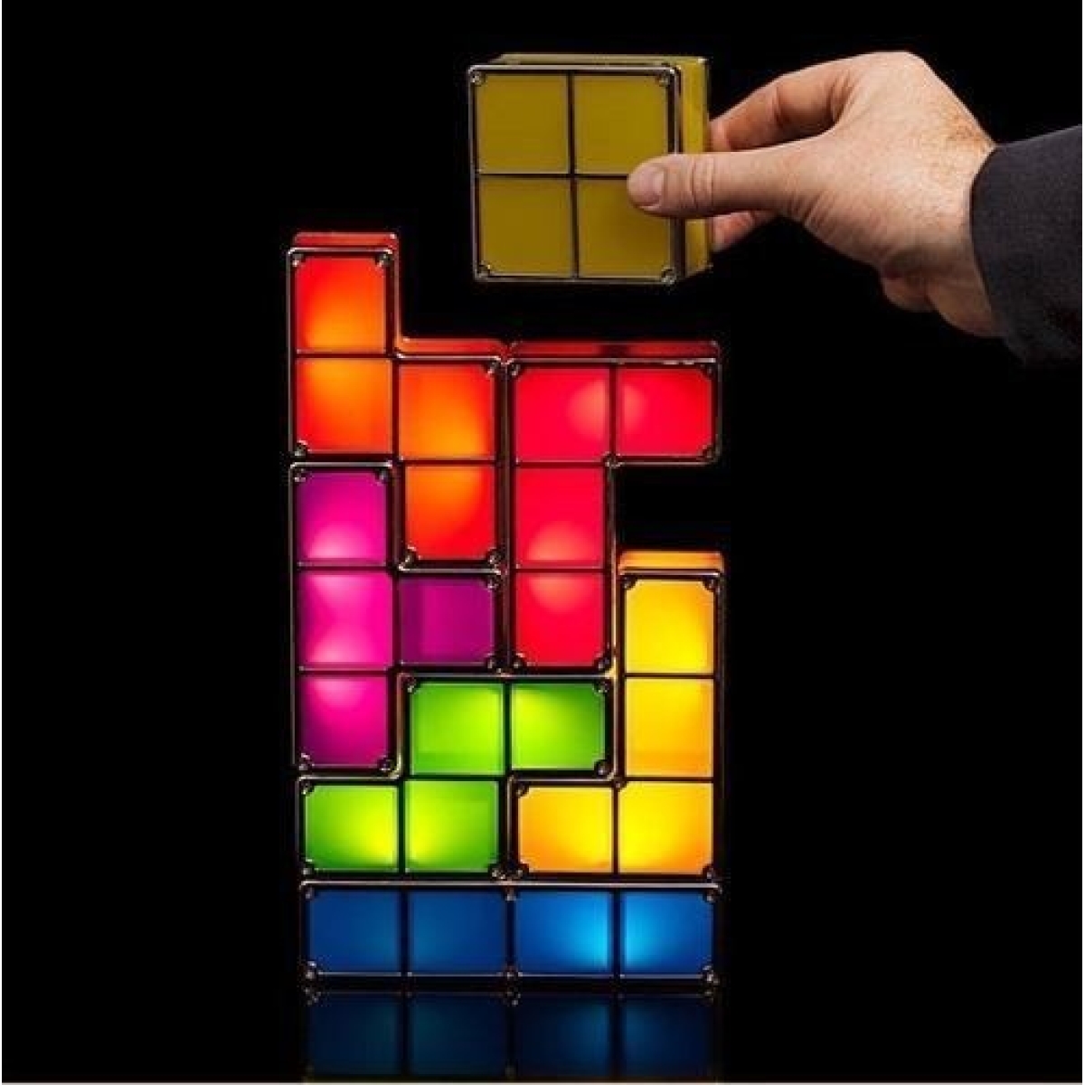 Lampara Tetris Moderna Veladora Led Juego Decoración - Imagen 5