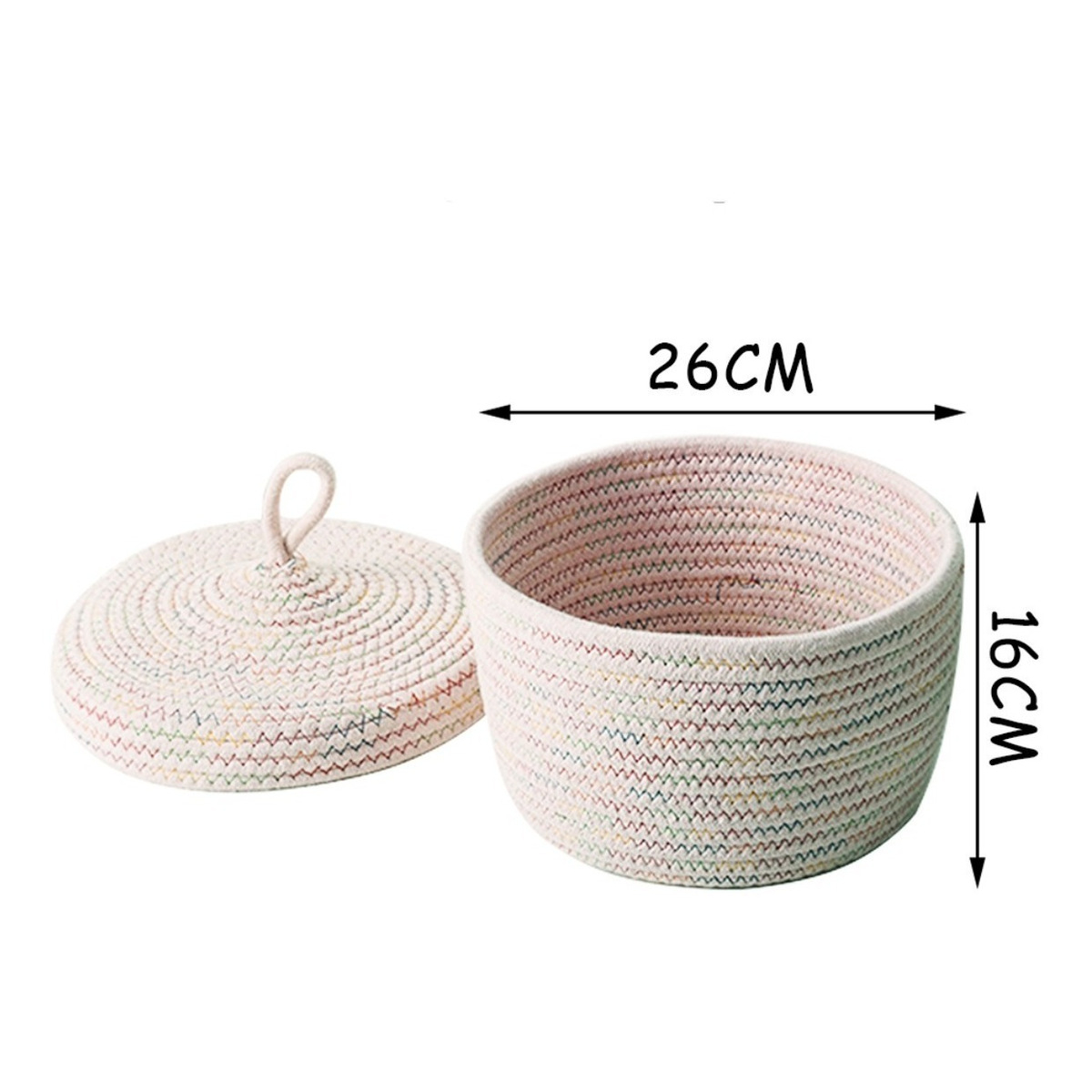 Set X3 Cestos Decorativos Para Organizar Con Tapa Iluminaras - Imagen 9