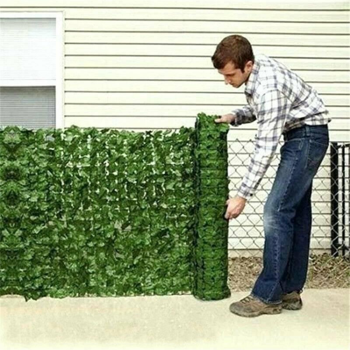 Malla Cerco De Hojas Artificiales Jardin Privacidad 3x1m - Imagen 1