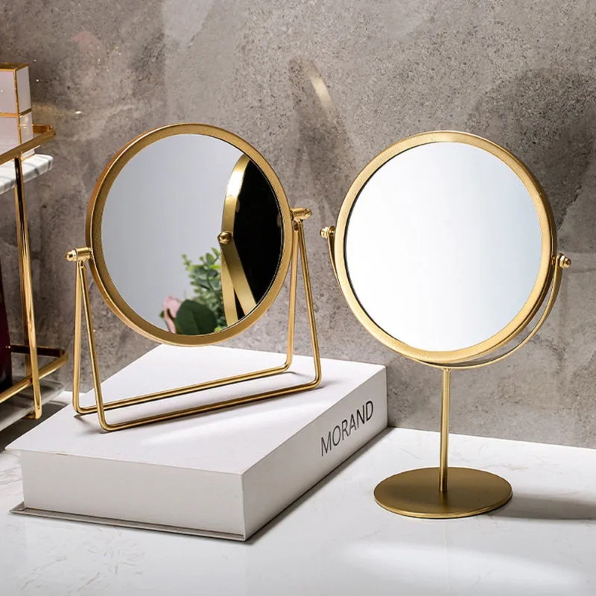  Espejo redondo LED, espejo circular dorado, espejo de tocador,  espejo de entrada, espejo de tocador iluminado, espejo bohemio, espejos de  pared para sala de estar, espejo con luces para maquillaje (color