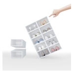 Organizador De Zapatos Caja Transparente Apilable 33x23x13cm