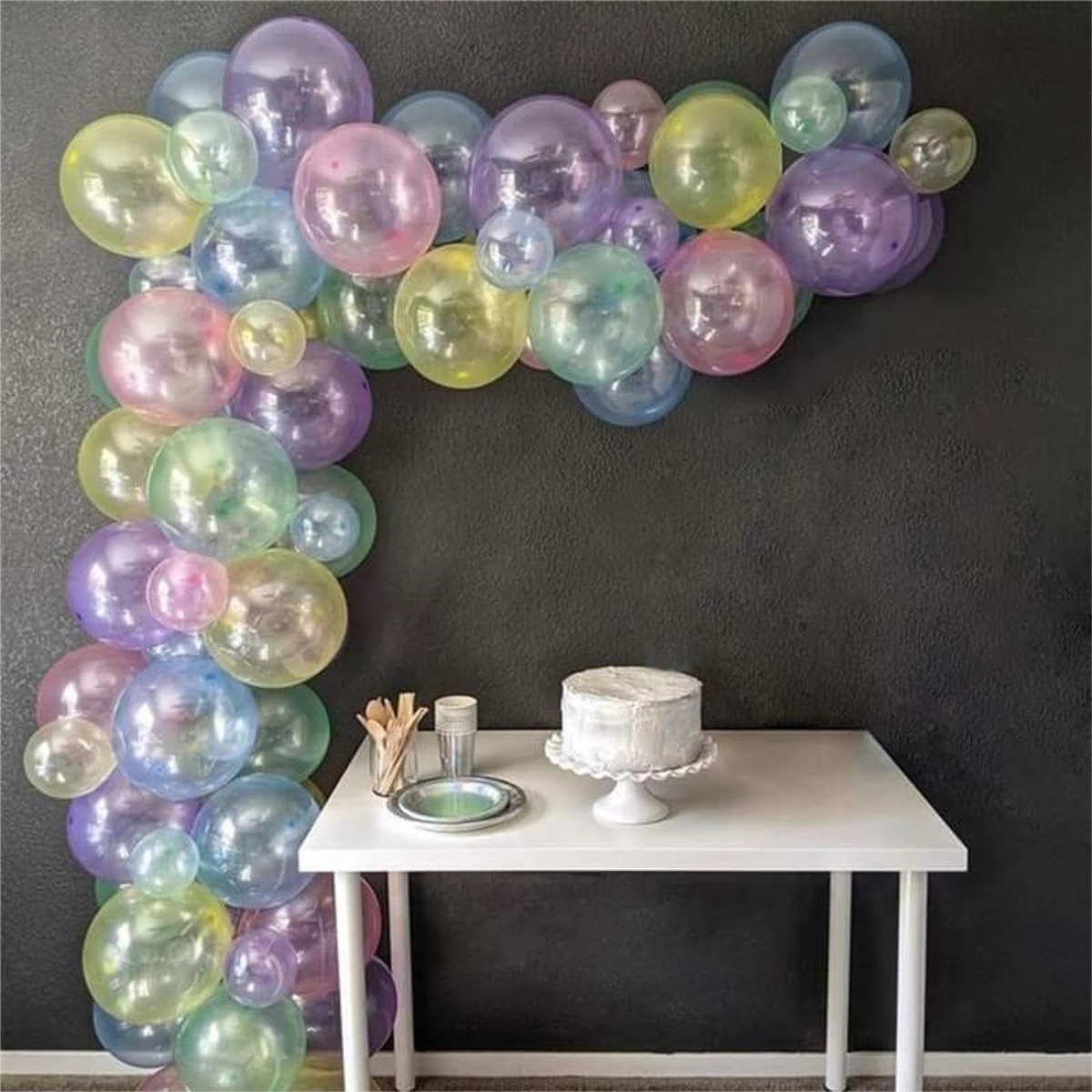 Pack X 100 Globos Semitransparente Fiestas Celebraciones - Imagen 6