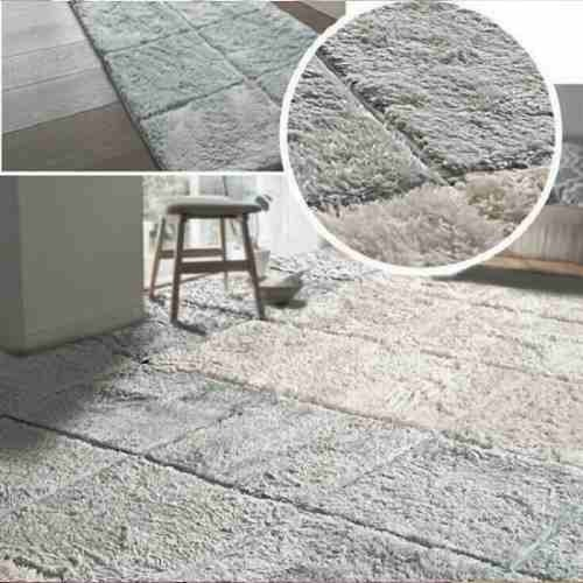 Alfombra Peluda Shaggy P/armar 35x35cm C/accesorios - Imagen 2