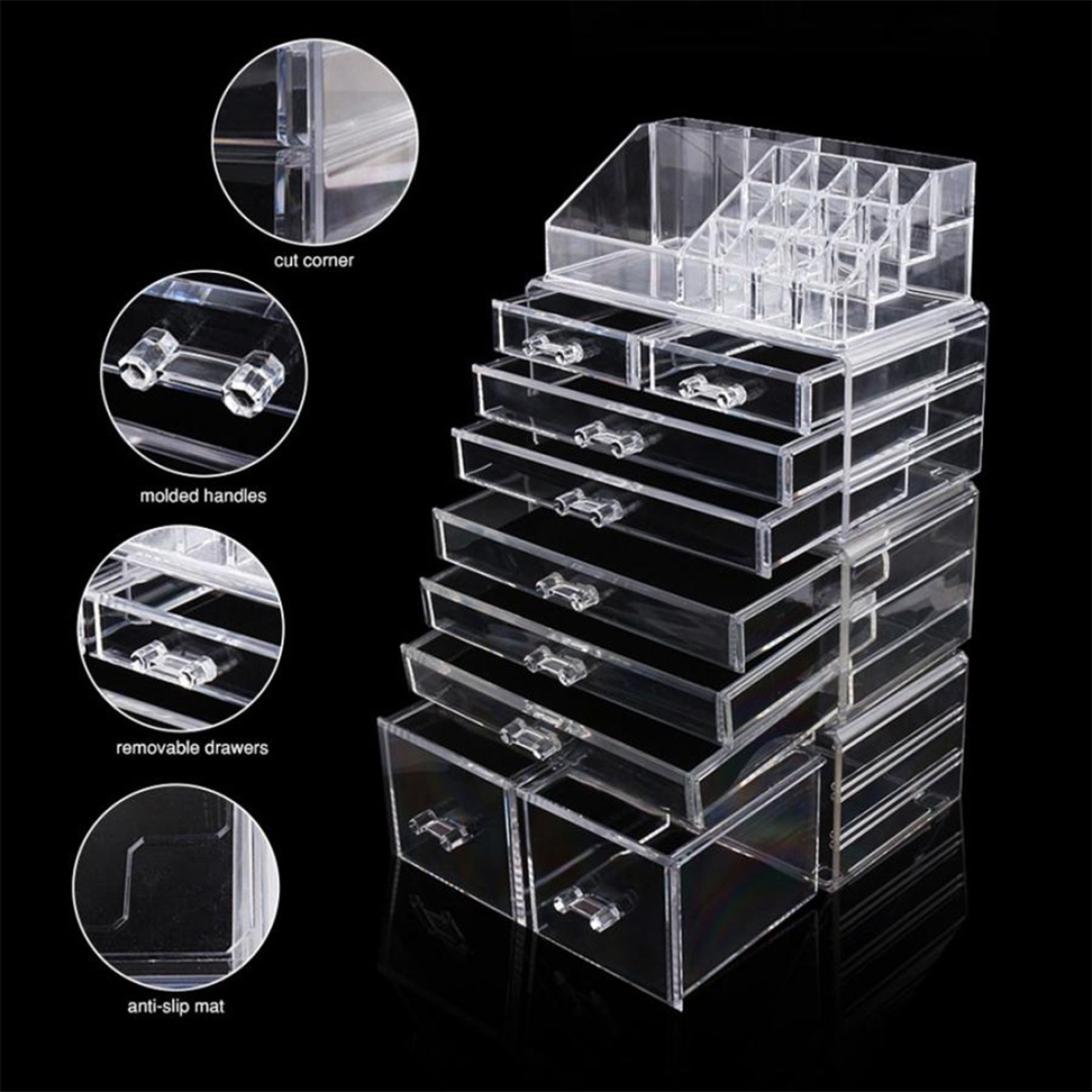Organizador Cosméticos Exhibidor Maquillaje Acrílico Grande - Imagen 2