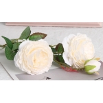 Ramo Flores De 3 Cabezas Rosas Decorativas 61 Cm - Imagen 2