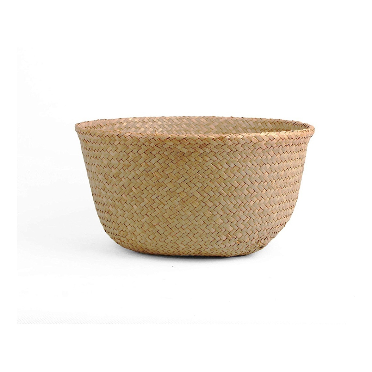 Cesto Multiuso Tipo Mimbre Canasto Fibra Natural 45x38cm - Imagen 3