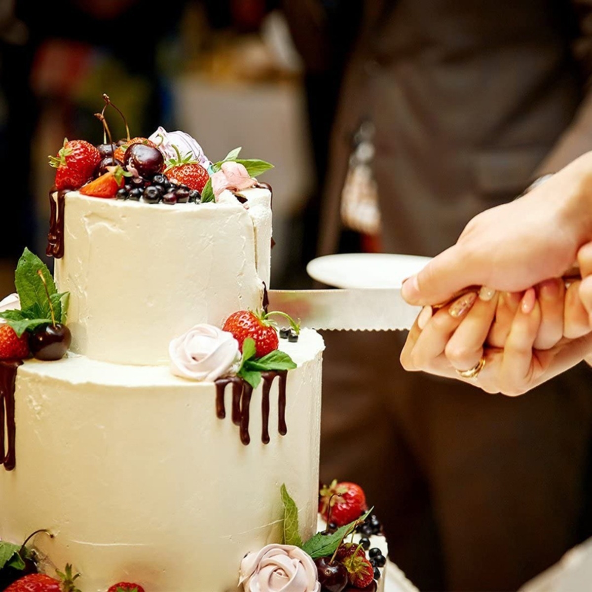 Cuchillo Y Pala Para Servir Torta Cumpleaños Bodas 2 Piezas - Imagen 3