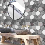 Revestimientos Adhesivo Panel 3d Azulejo Gris 30x30cm A3 - Imagen 2