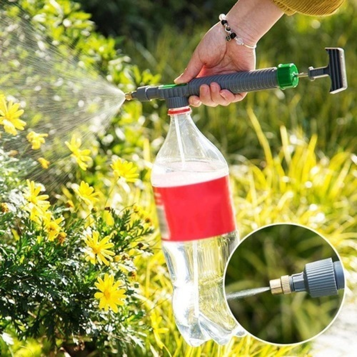 Regador Rociador Para Botella Extensión Dispensador De Agua - Imagen 3