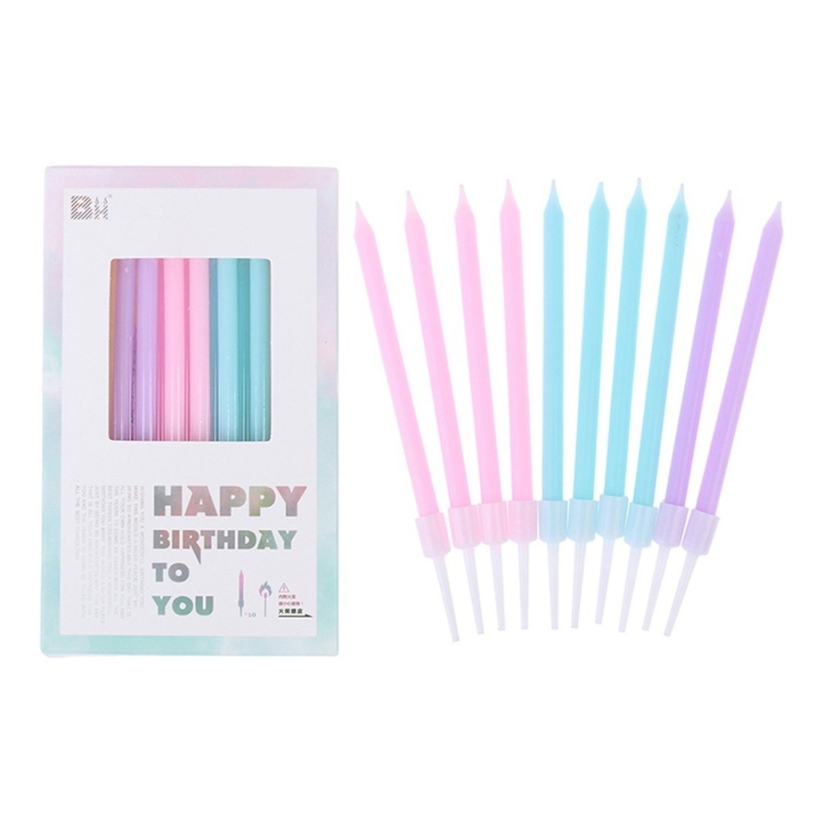 Velas Decorativas De Colores Para Cumpleaños Fiestas - Imagen 1