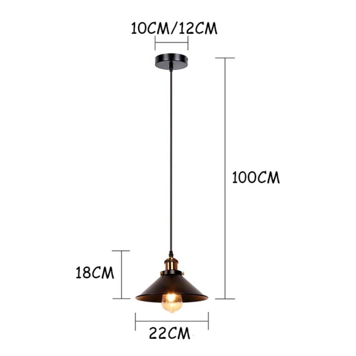 Lampara De Techo Retro Industrial Vintage Decorativa 22cm - Imagen 3