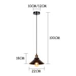 Lampara De Techo Retro Industrial Vintage Decorativa 22cm - Imagen 3