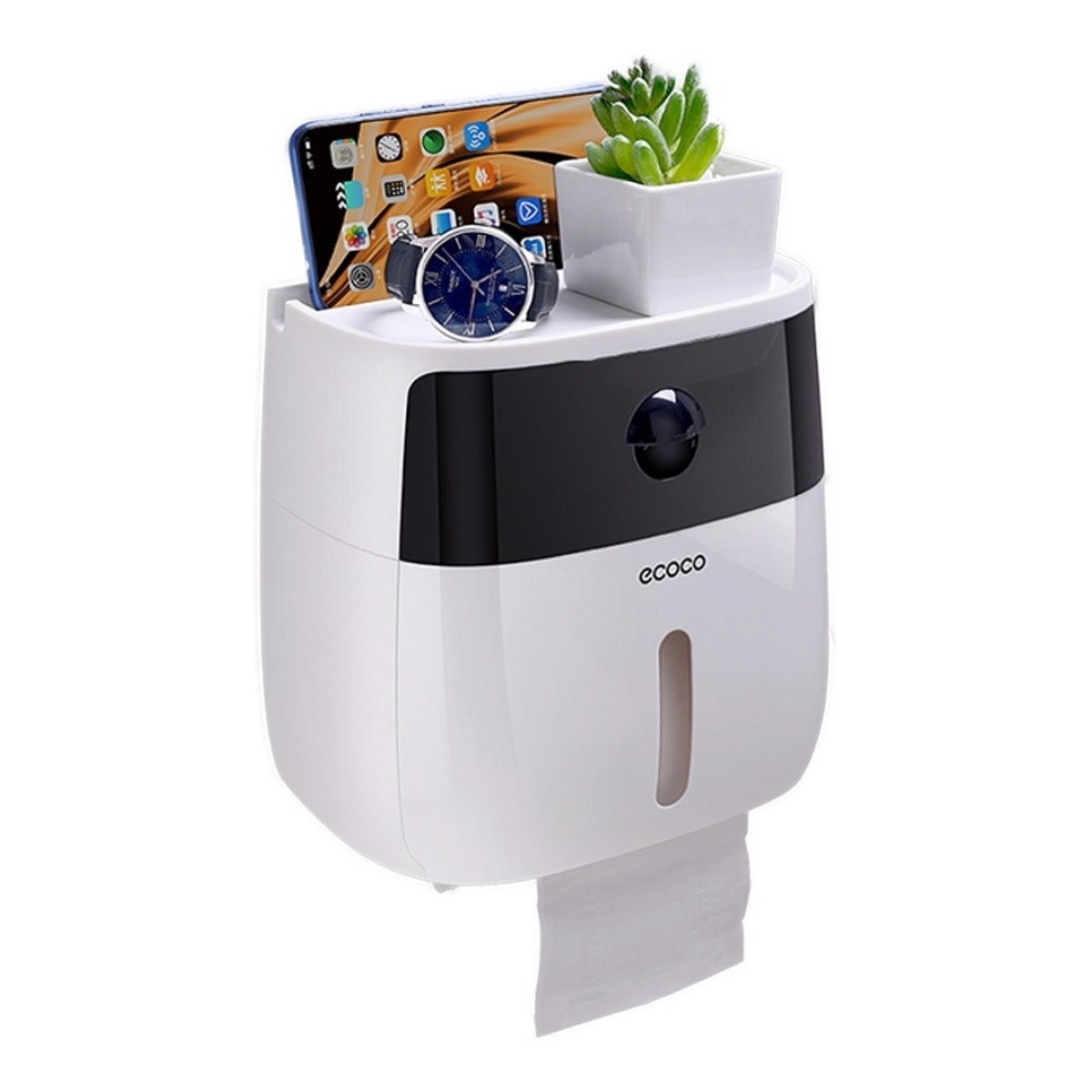 Dispensador De Papel Higienico Con Cajon Baño - Imagen 10