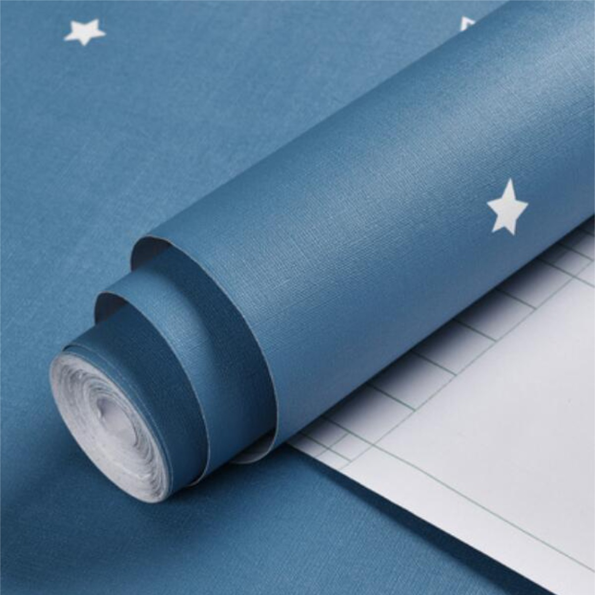 Papel Adhesivo Niños Empapelar Paredes Estrellas Colores Azu - Imagen 1