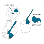 Espátula De Cocina Giratoria Para Mezclar Con Ranuras 26 Cm - Imagen 3