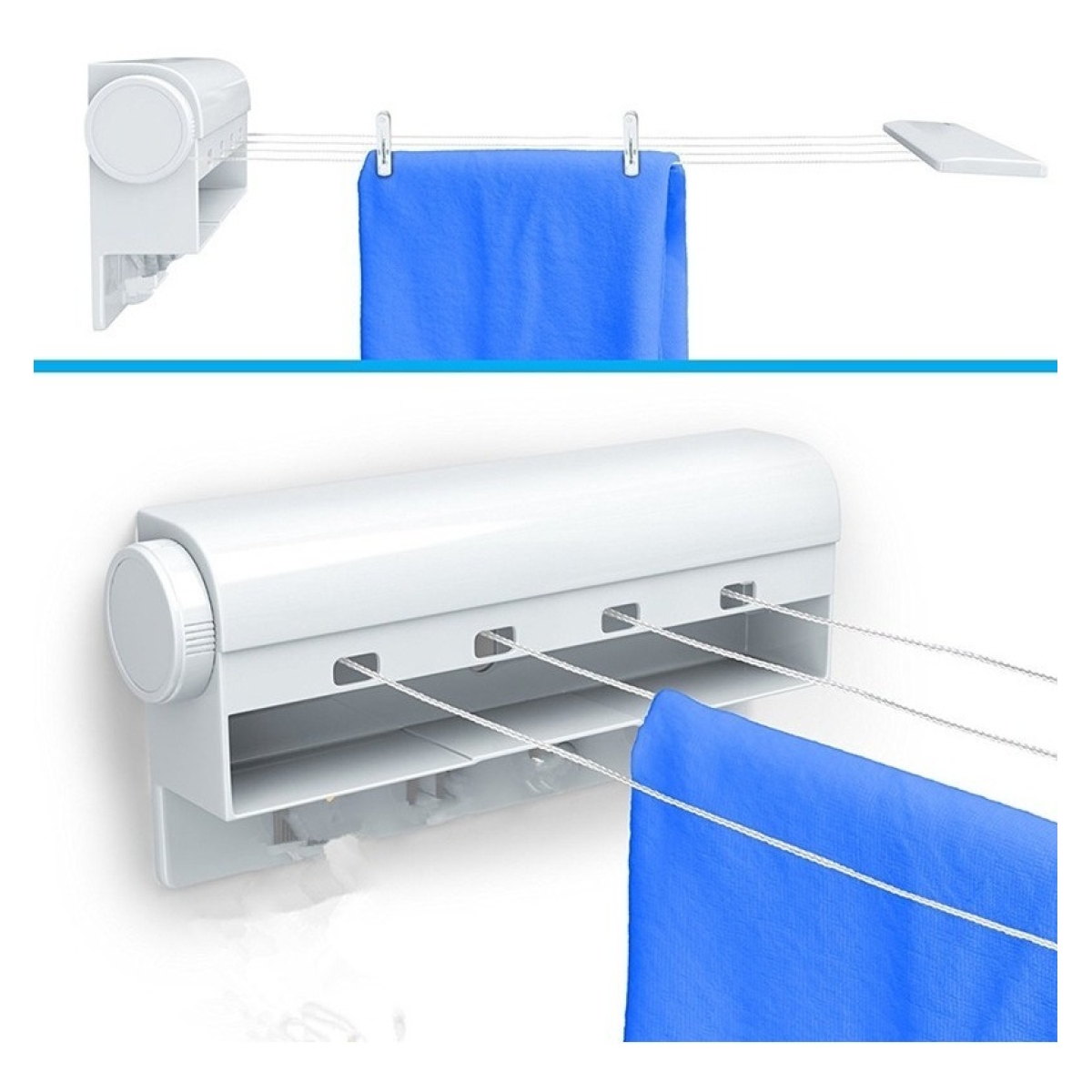 Tendedero Tender Retractil Para Pared 4 Lineas De 3mt - Imagen 3