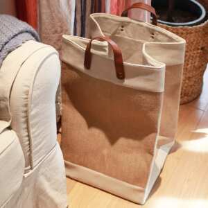 Cesto Para Ropa Sucia Gran Capacidad Yute+pu Plegable, foto 5