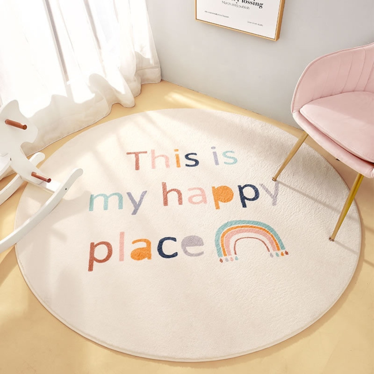 Alfombra Infantil Estilo Nordico Circular 60cm - Iluminaras - Imagen 1