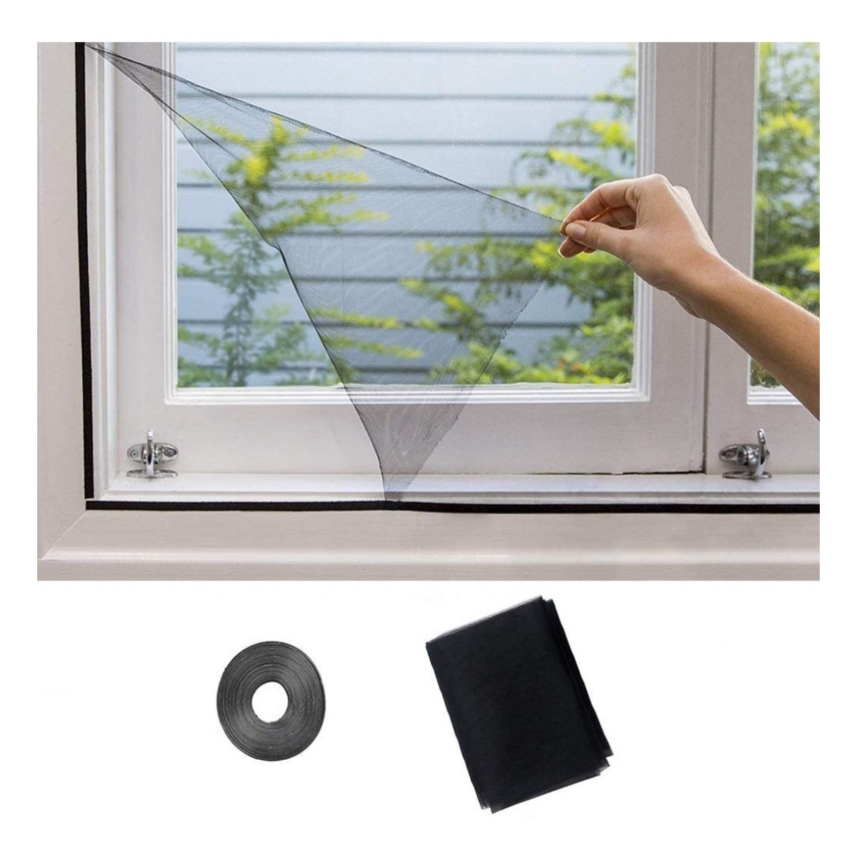 Mosquitero Con Adhesivo Para Ventana 2x1.50m Ajustable - Imagen 2