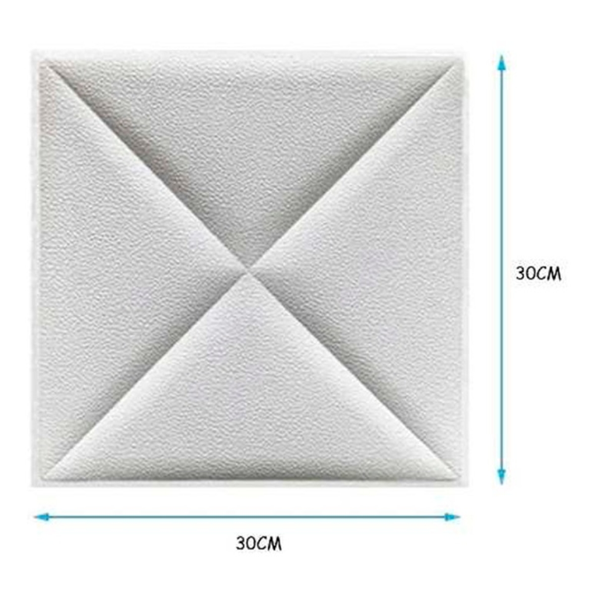 Revestimientos Adhesivo Panel 3d Blanco Dormitorio Living - Imagen 1