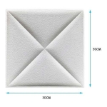 Revestimientos Adhesivo Panel 3d Blanco Dormitorio Living