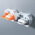 Jabonera Con Tapa Vertical Organizador Baño Ducha Tocador - Imagen 7