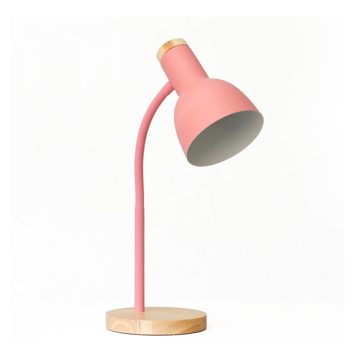 Lampara De Escritorio Nordica En Metal Y Madera - Flexible - Imagen 5