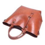 Bolso Gran Capacidad Bandolera Cartera Grande Cuero Pu - Imagen 2