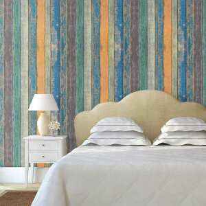Papel Adhesivo Madera Pintada Tapiz Decorativo, foto 4