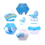 Silla De Comer Para Bebé Plegable Seguridad Calidad Superior - Imagen 3