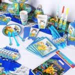 Decoración De Cumpleaños Infantil Pack X 9 Cotillon Pokemon - Imagen 2