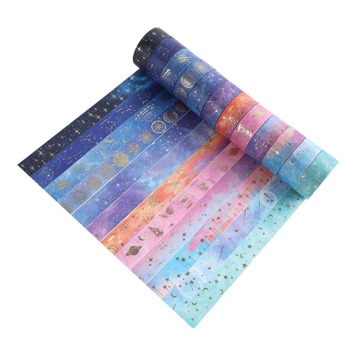Set X12 Cinta Adhesiva Decorativa De Papel Washi Tape Deco - Imagen 3
