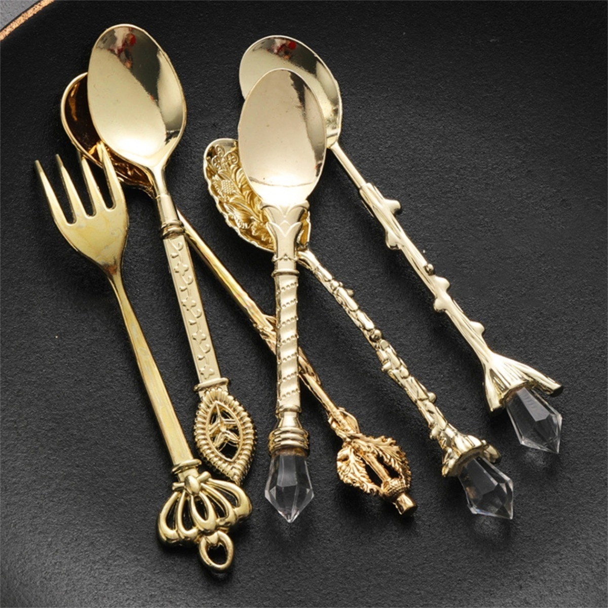 Juego De Cucharitas 6 Unidades Metal Copetin Decorativas - Imagen 4