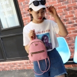 Mini Mochila Bandolera Simil Cuero Moderna Chica - Imagen 5