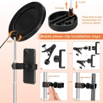 Espejo Con Luz Led Selfie + Soporte Celular Foto Maquillaje - Imagen 7