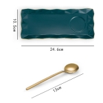 Juego Taza Y Bandeja Con Cuchara Para Té O Café Fino Calidad - Imagen 2