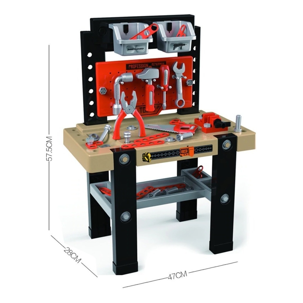 Set Banco De Herramientas Niños Juguete Con Mesa 64 Piezas - Imagen 2