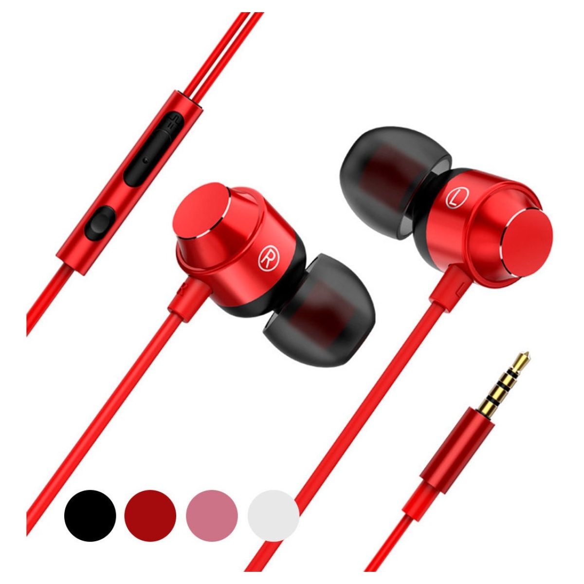 Auriculares Manos Libres In-ear Metal Jack 3.5mm Iluminaras - Imagen 3