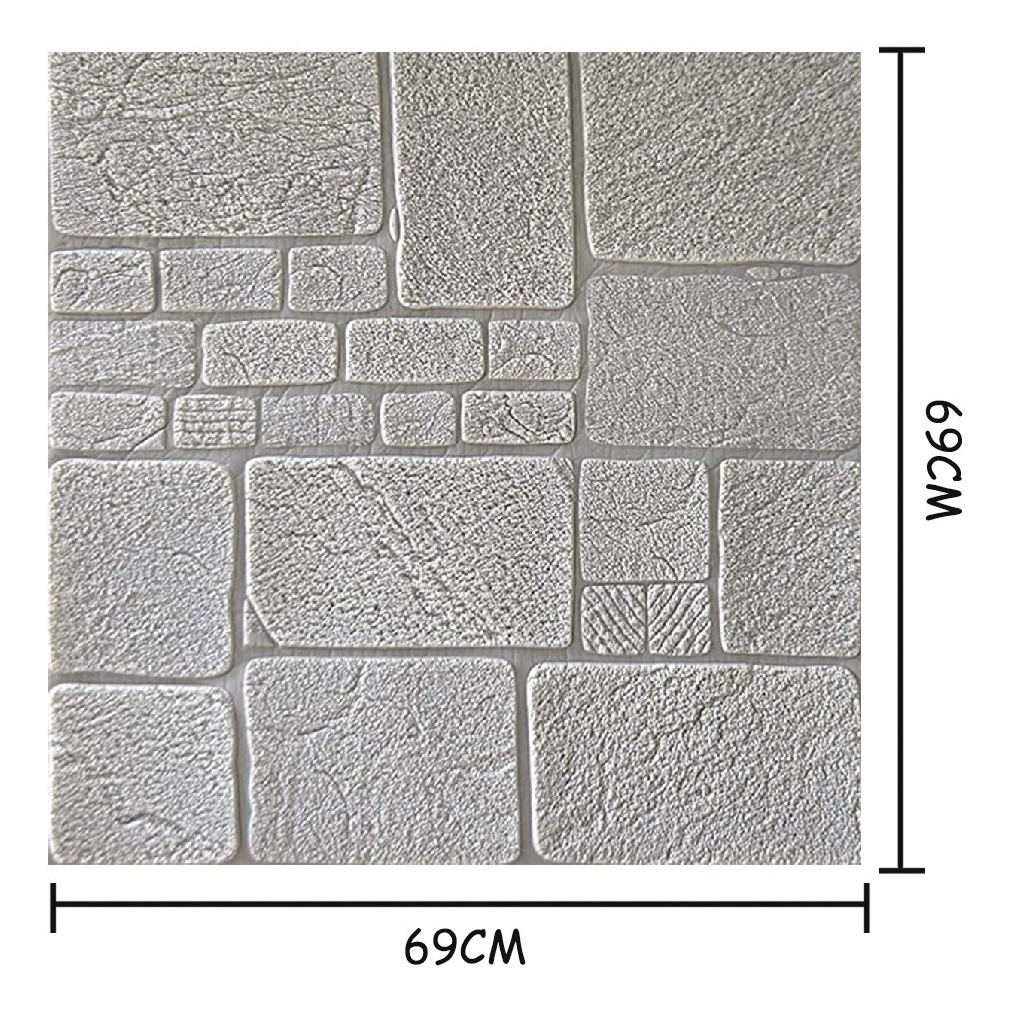 D_764710-MLU42574777387_072020-F.jpg Revestimiento Panel Adhesivo Piedra Gris 70x70x0.8 Cm - Imagen 1