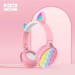 Auriculares Pop It Con Orejas Y Luces Divertidos Bluetooth - Imagen 3