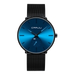 Reloj Negro Oferta Resistente Agua Detalles Azul - Imagen 3