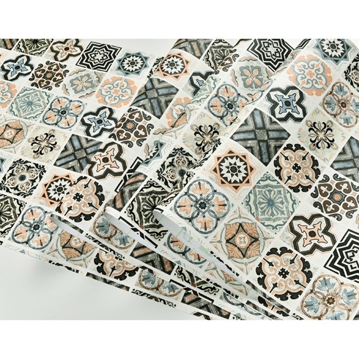 Papel Adhesivo Empapelar Paredes Azulejos Vintage Moderno - Imagen 1