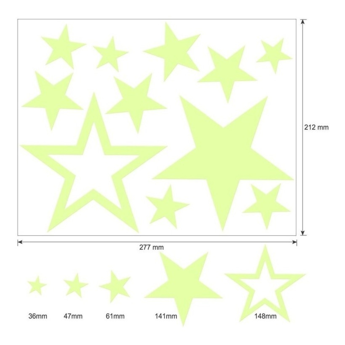 Set Vinilos Luna Y Estrellas Pegatinas Brillantes Decorativa - Imagen 4