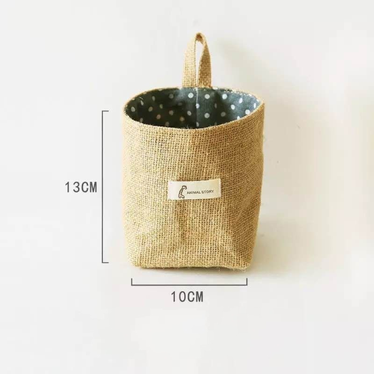 Bolsa Cesto De Tela Lino Para Almacenar Objetos Colgante - Imagen 11