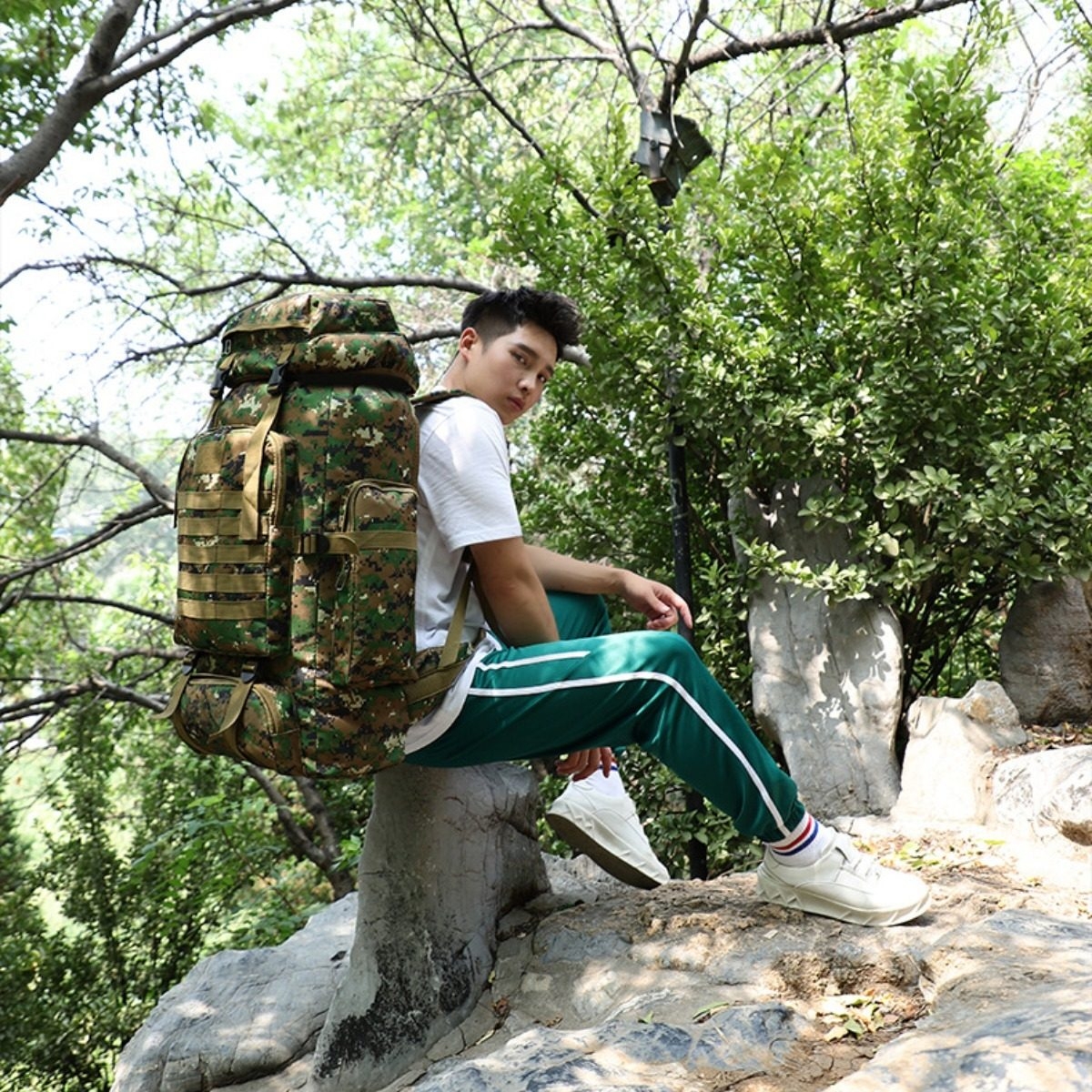 Mochila Tactica Militar De Viaje Grande 60 Lts Iluminarás - Imagen 19