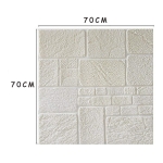 Revestimiento Panel Adhesivo Piedra Crema 70x70x0.8 Cm - Imagen 2