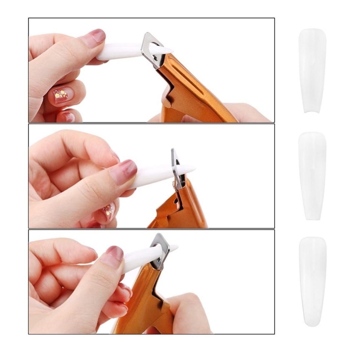 Corta Tips Cortador De Uñas Postizas Manicura Belleza - Imagen 4