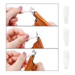 Corta Tips Cortador De Uñas Postizas Manicura Belleza - Imagen 4