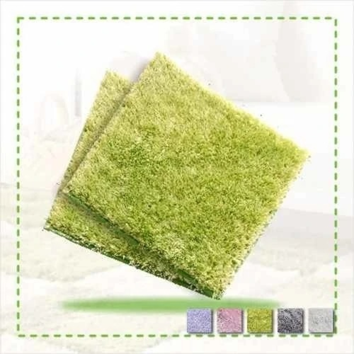 Alfombra Peluda Shaggy P/armar 35x35cm C/accesorios - Imagen 1